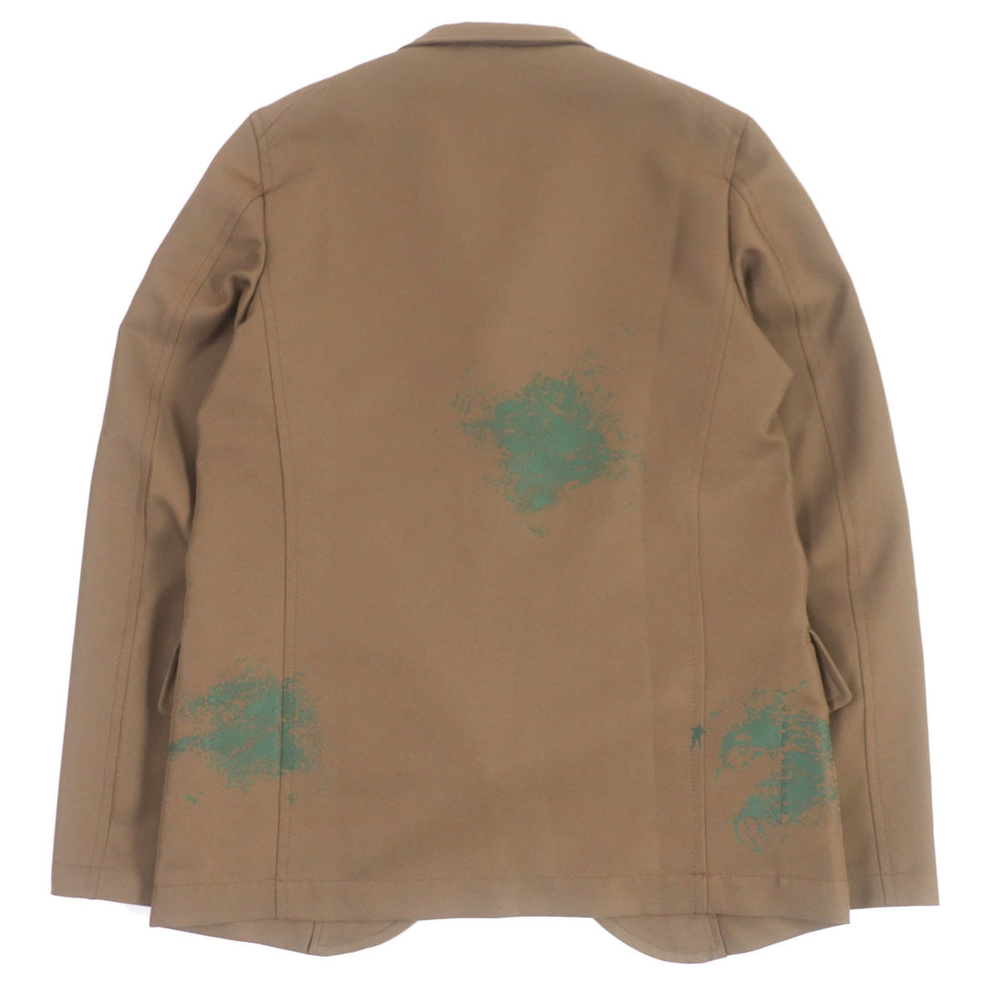 COMME des GARCONS tailored jacket FM-J502 Main: 100% polyester Brown Woven Hand Printed mens S Used Authentic