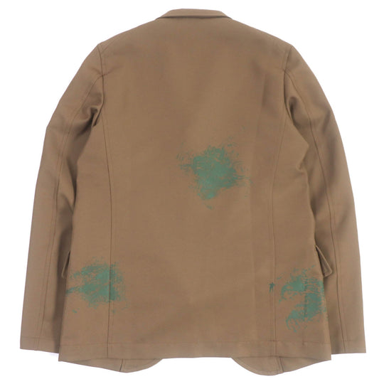COMME des GARCONS tailored jacket FM-J502 Main: 100% polyester Brown Woven Hand Printed mens S Used Authentic