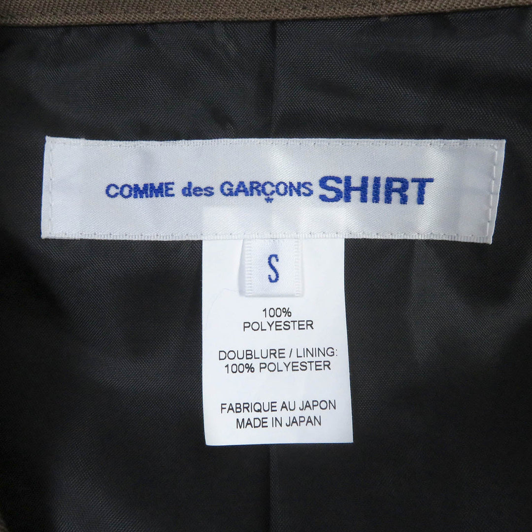 COMME des GARCONS tailored jacket FM-J502 Main: 100% polyester Brown Woven Hand Printed mens S Used Authentic