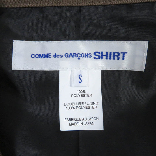 COMME des GARCONS tailored jacket FM-J502 Main: 100% polyester Brown Woven Hand Printed mens S Used Authentic