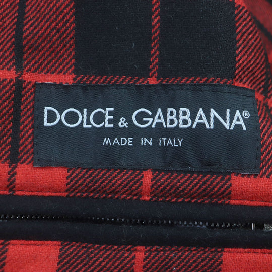 DOLCE&GABBANA pea coat Outer: 85% wool, Outer: 15% polyamide (nylon), Lining: 90% wool, Lining: 8% polyester, Lining: 2% elastane (polyurethane) black mens 48 Used Authentic