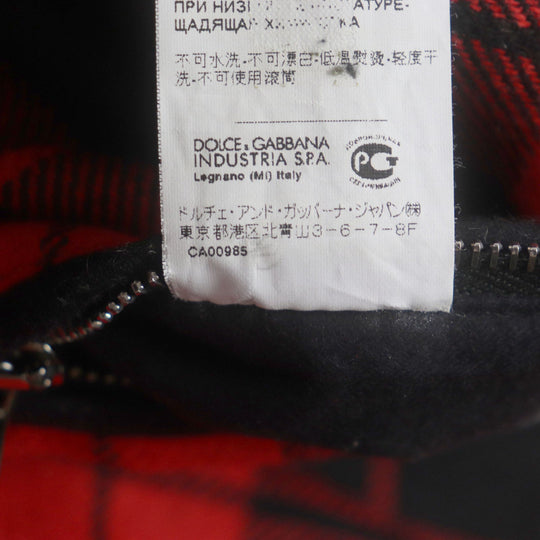 DOLCE&GABBANA pea coat Outer: 85% wool, Outer: 15% polyamide (nylon), Lining: 90% wool, Lining: 8% polyester, Lining: 2% elastane (polyurethane) black mens 48 Used Authentic