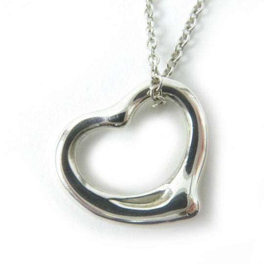 TIFFANY&Co. Necklace Main�FAG925 Silver El Saperetti Open Heart Pendant Women Used Authentic