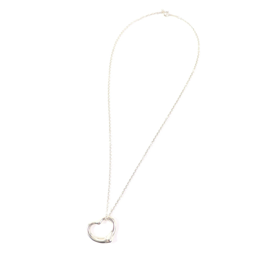 TIFFANY&Co. Necklace Main�FAG925 Silver El Saperetti Open Heart Pendant Women Used Authentic