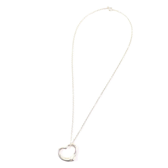 TIFFANY&Co. Necklace Main�FAG925 Silver El Saperetti Open Heart Pendant Women Used Authentic