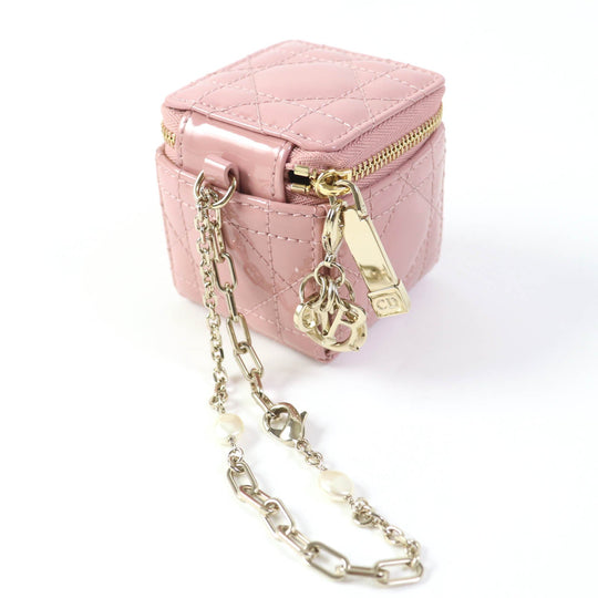 Christian Dior Pouch S0976OVRB Main: Enamel pink LADY DIOR Women Used Authentic