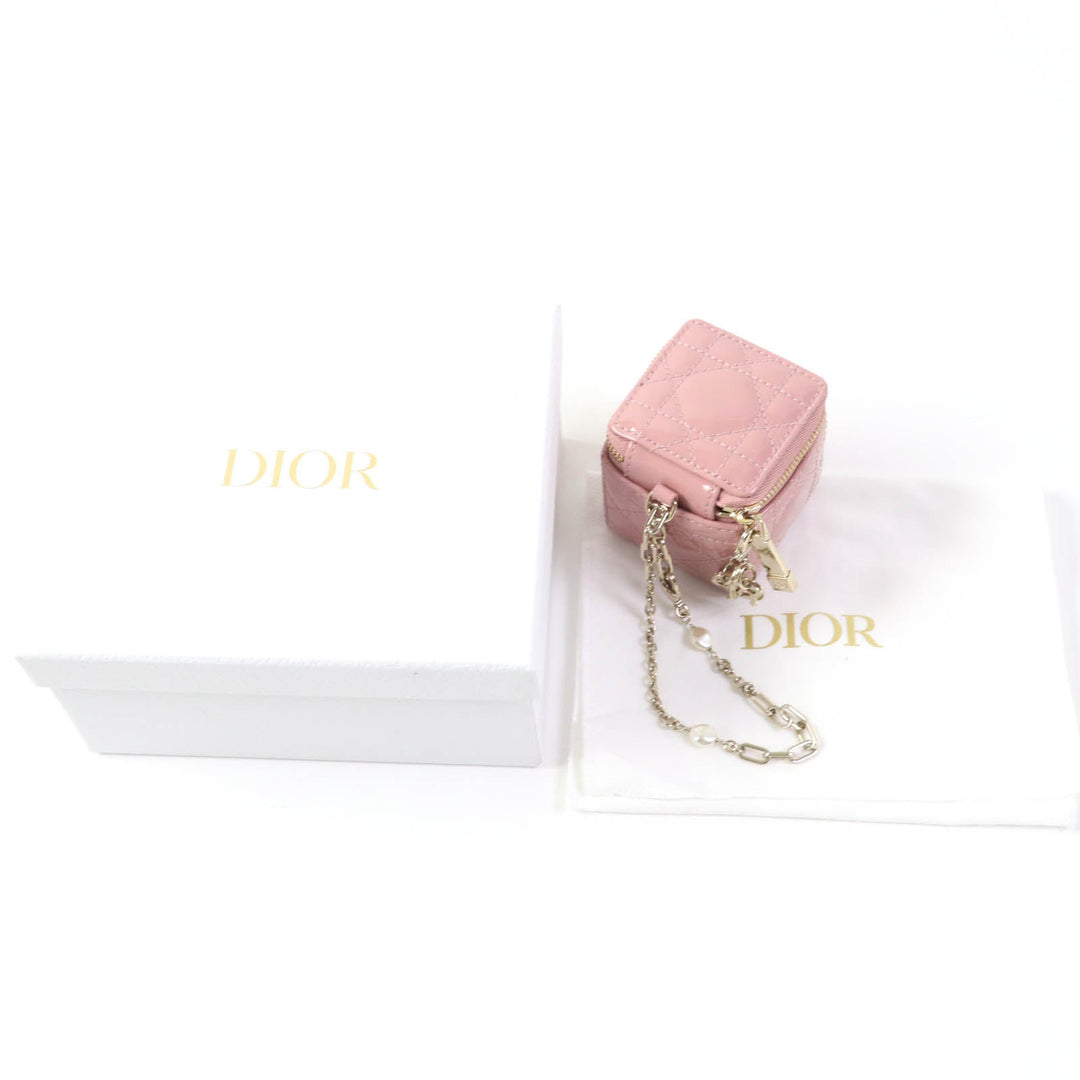 Christian Dior Pouch S0976OVRB Main: Enamel pink LADY DIOR Women Used Authentic
