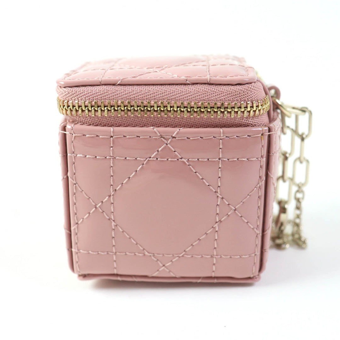 Christian Dior Pouch S0976OVRB Main: Enamel pink LADY DIOR Women Used Authentic