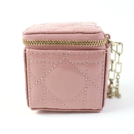 Christian Dior Pouch S0976OVRB Main: Enamel pink LADY DIOR Women Used Authentic