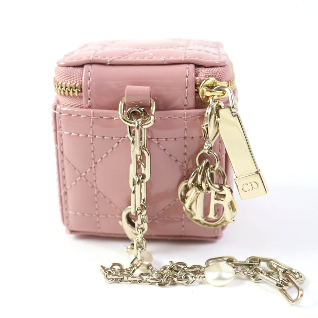 Christian Dior Pouch S0976OVRB Main: Enamel pink LADY DIOR Women Used Authentic