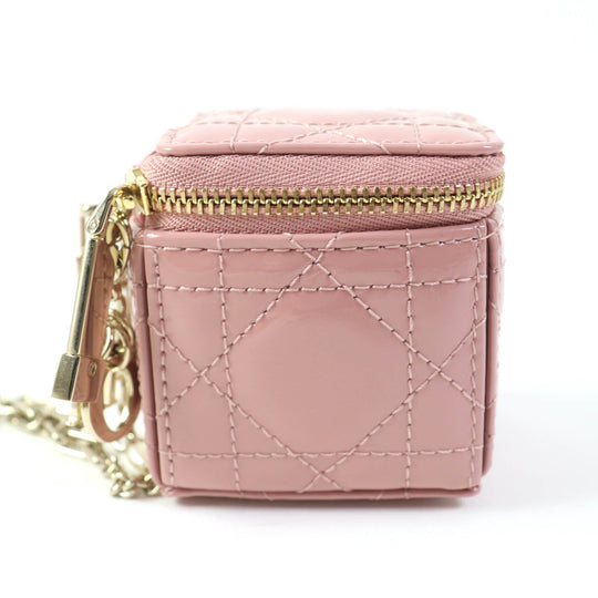 Christian Dior Pouch S0976OVRB Main: Enamel pink LADY DIOR Women Used Authentic