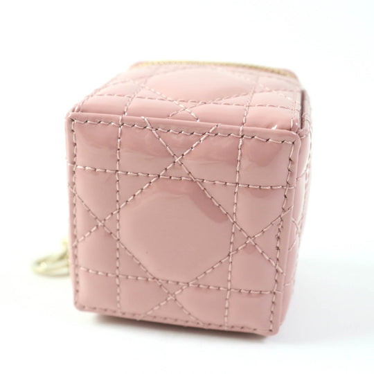 Christian Dior Pouch S0976OVRB Main: Enamel pink LADY DIOR Women Used Authentic