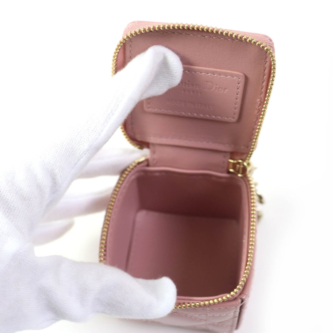 Christian Dior Pouch S0976OVRB Main: Enamel pink LADY DIOR Women Used Authentic