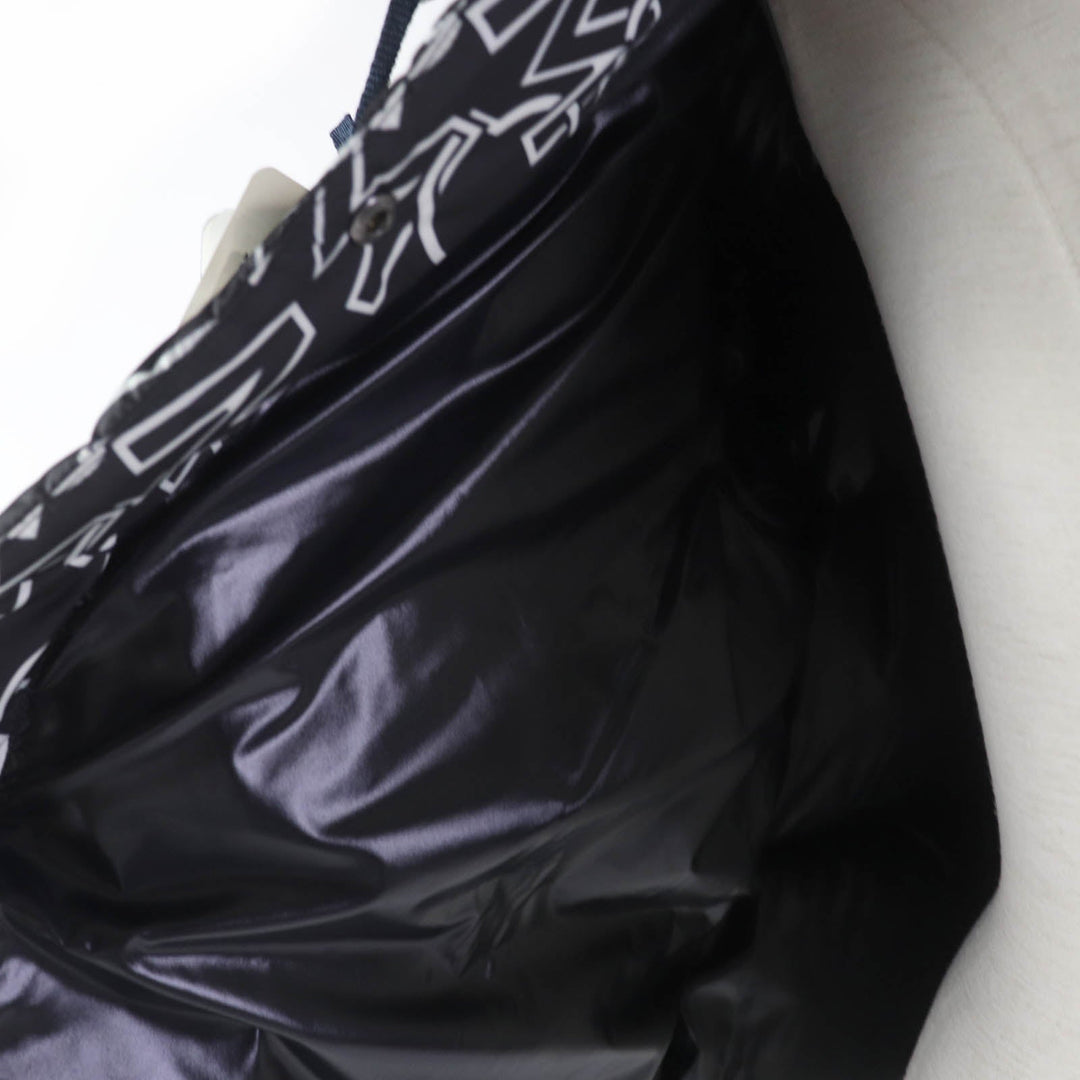 MONCLER Down jacket Main: 100% polyester, Lining: 100% nylon, Filling: 90% down, Filling: 10% feather Black White DAOS GIUBBOTTO Women ‚O Used Authentic