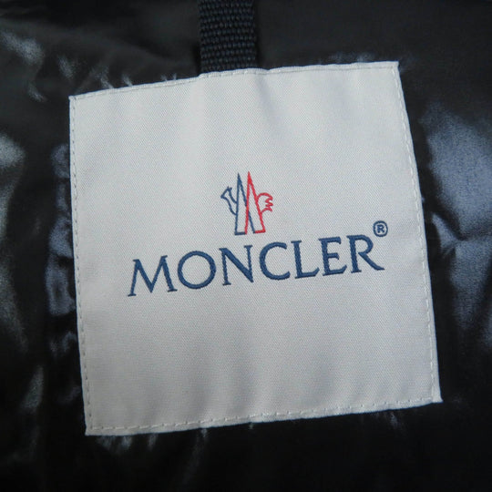 MONCLER Down jacket Main: 100% polyester, Lining: 100% nylon, Filling: 90% down, Filling: 10% feather Black White DAOS GIUBBOTTO Women ‚O Used Authentic