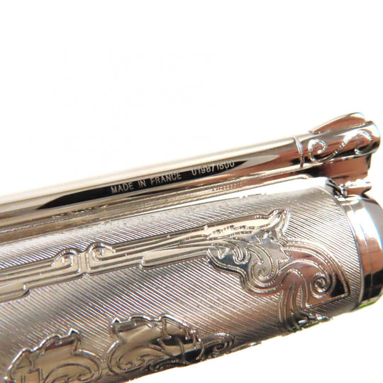 Dupont fountain pen Pen point: K14 Black Silver Wild West mens Used Authentic