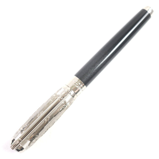 Dupont fountain pen Pen point: K14 Black Silver Wild West mens Used Authentic