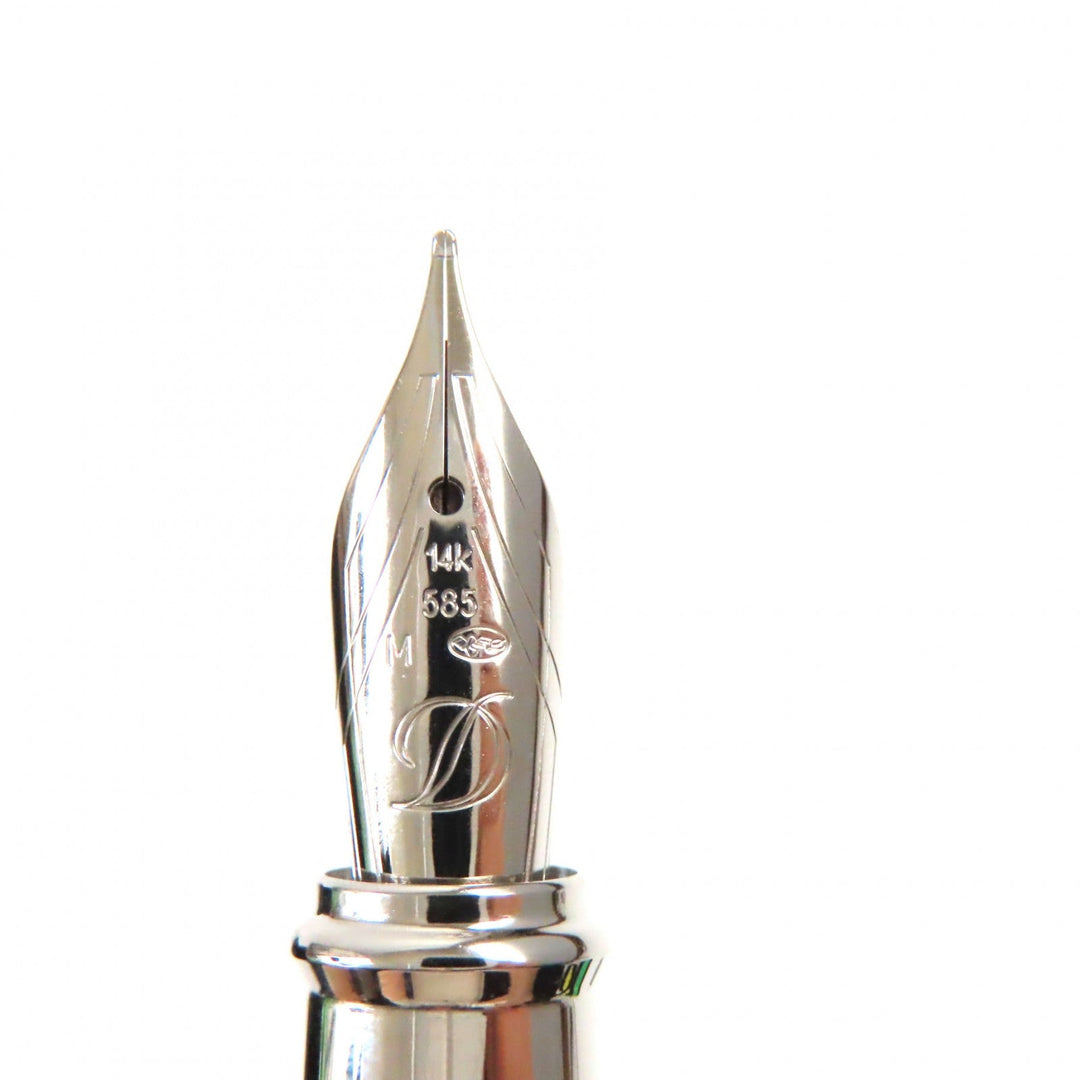 Dupont fountain pen Pen point: K14 Black Silver Wild West mens Used Authentic