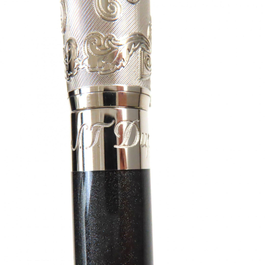 Dupont fountain pen Pen point: K14 Black Silver Wild West mens Used Authentic