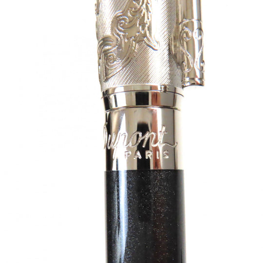 Dupont fountain pen Pen point: K14 Black Silver Wild West mens Used Authentic