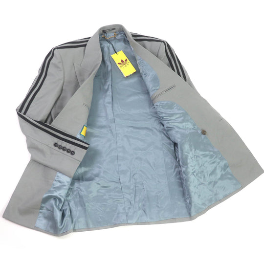 GUCCI tailored jacket 720173 Outer: 100% wool, Lining: 100% rayon, Part: 59% cotton, Part: 41% rayon gray mens 48 Used Authentic