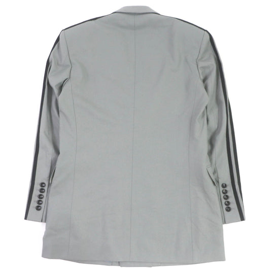 GUCCI tailored jacket 720173 Outer: 100% wool, Lining: 100% rayon, Part: 59% cotton, Part: 41% rayon gray mens 48 Used Authentic