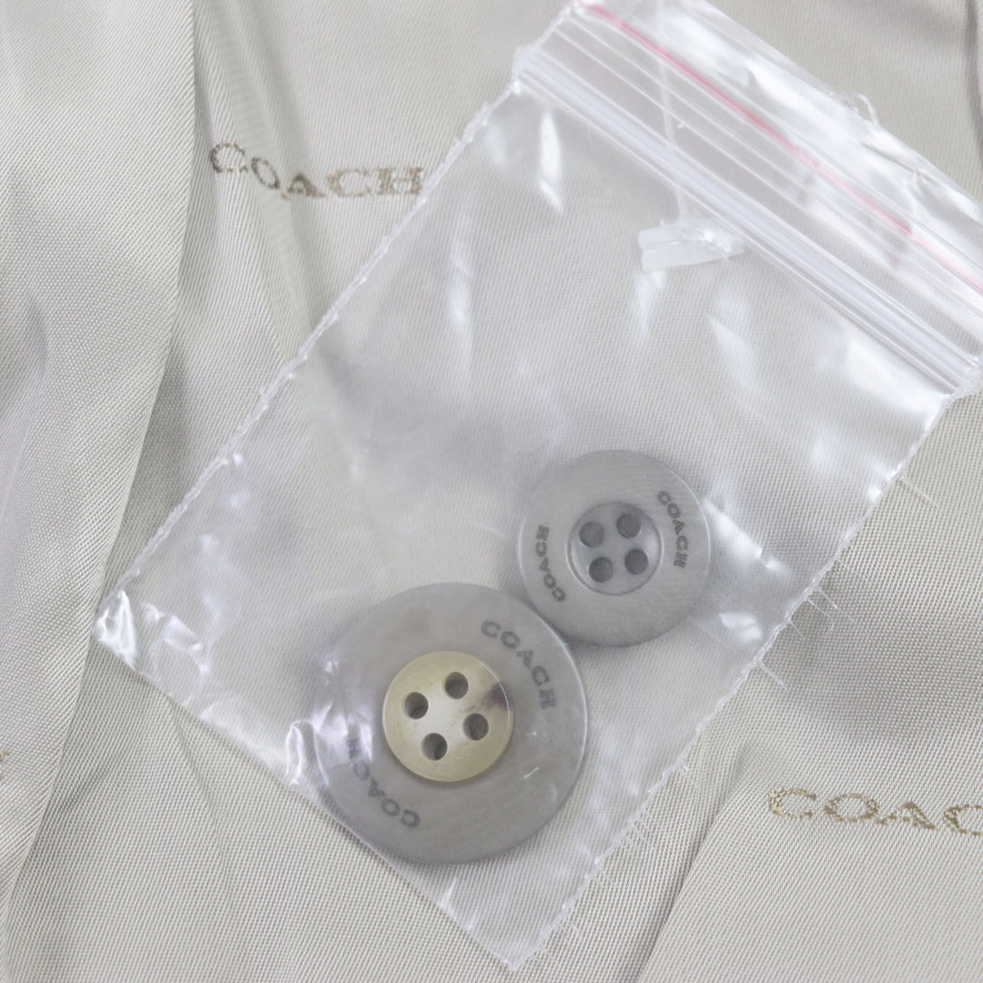 COACH tailored jacket CS217 Main: 100% cotton, Lining: 58% polyester, Lining: 42% rayon, Lining: 100% cotton, Sleeve lightening: polyester beige Casual Lightweight Blazer mens M Used Authentic
