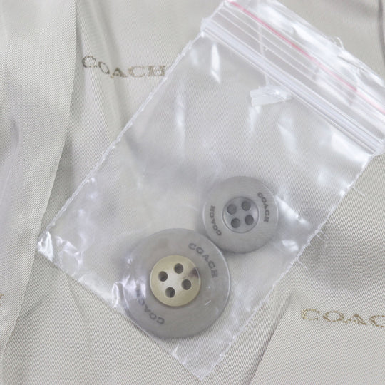 COACH tailored jacket CS217 Main: 100% cotton, Lining: 58% polyester, Lining: 42% rayon, Lining: 100% cotton, Sleeve lightening: polyester beige Casual Lightweight Blazer mens M Used Authentic