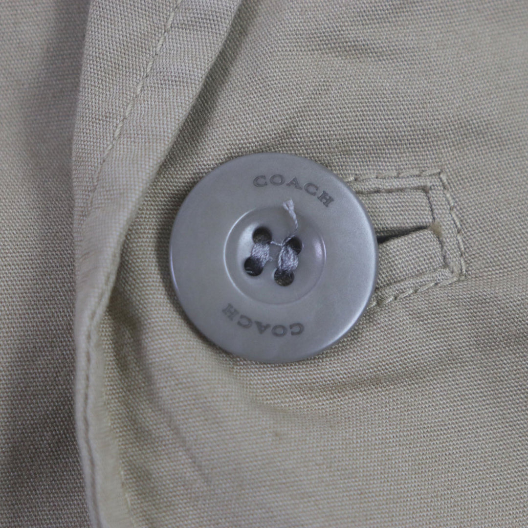 COACH tailored jacket CS217 Main: 100% cotton, Lining: 58% polyester, Lining: 42% rayon, Lining: 100% cotton, Sleeve lightening: polyester beige Casual Lightweight Blazer mens M Used Authentic