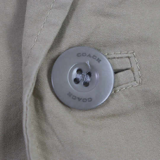 COACH tailored jacket CS217 Main: 100% cotton, Lining: 58% polyester, Lining: 42% rayon, Lining: 100% cotton, Sleeve lightening: polyester beige Casual Lightweight Blazer mens M Used Authentic