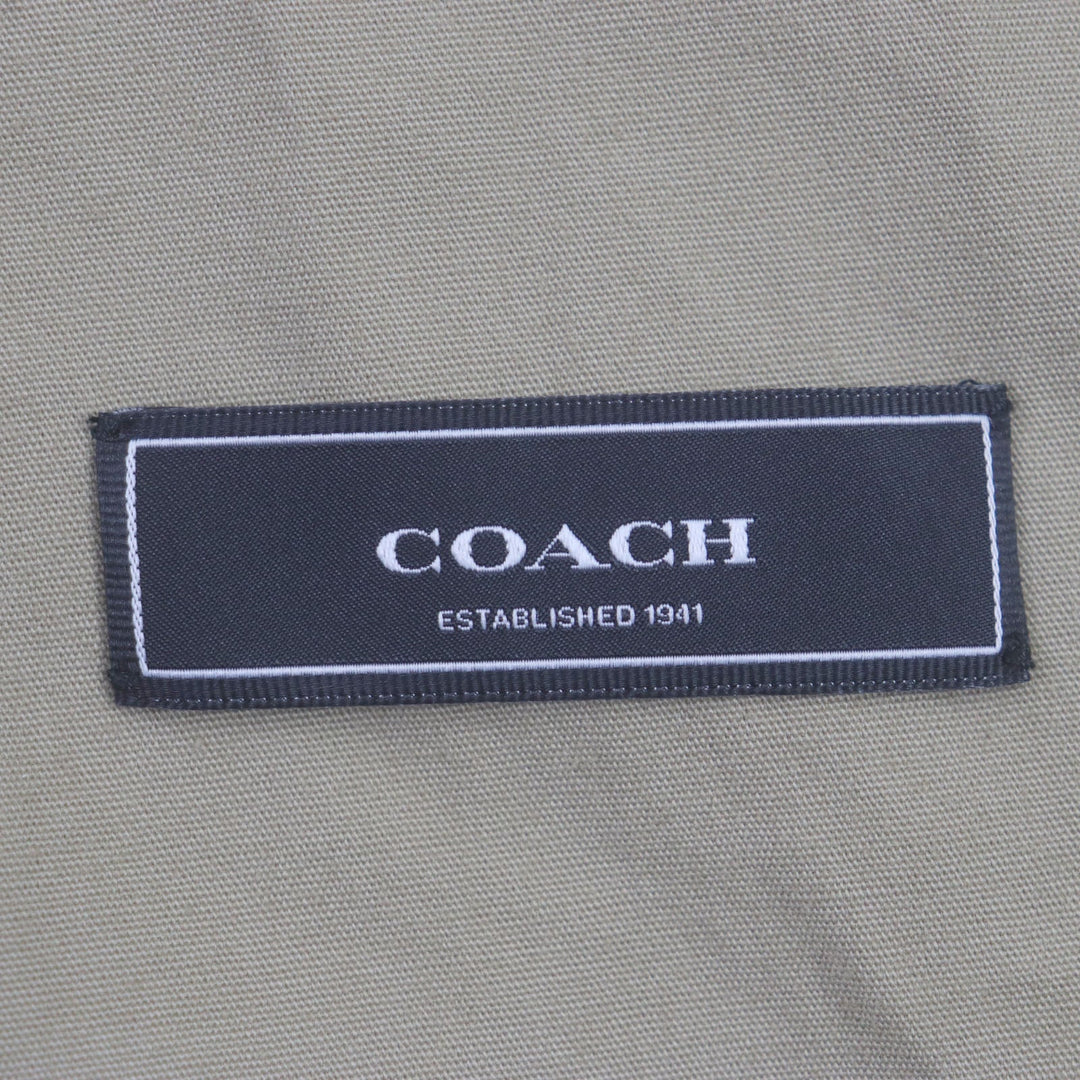 COACH tailored jacket CS217 Main: 100% cotton, Lining: 58% polyester, Lining: 42% rayon, Lining: 100% cotton, Sleeve lightening: polyester beige Casual Lightweight Blazer mens M Used Authentic
