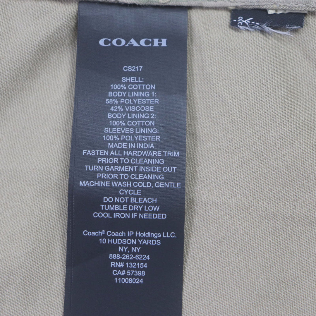 COACH tailored jacket CS217 Main: 100% cotton, Lining: 58% polyester, Lining: 42% rayon, Lining: 100% cotton, Sleeve lightening: polyester beige Casual Lightweight Blazer mens M Used Authentic