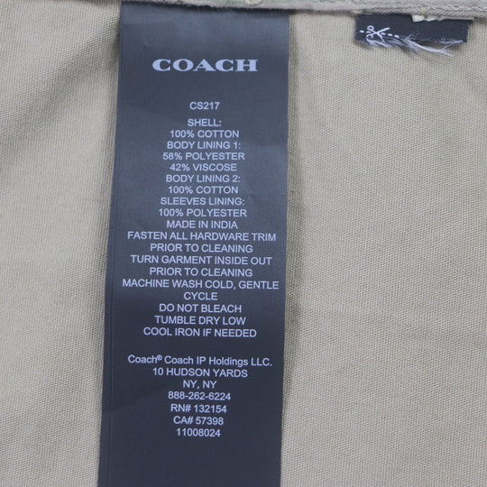 COACH tailored jacket CS217 Main: 100% cotton, Lining: 58% polyester, Lining: 42% rayon, Lining: 100% cotton, Sleeve lightening: polyester beige Casual Lightweight Blazer mens M Used Authentic