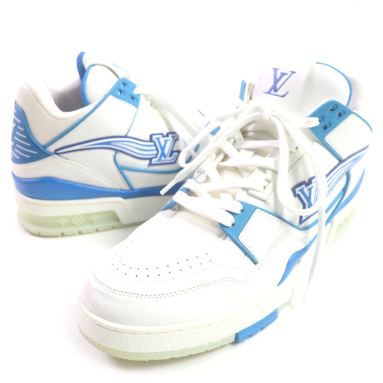 LOUIS VUITTON High cut sneakers leather Two-tone (white) LV trainer line 9