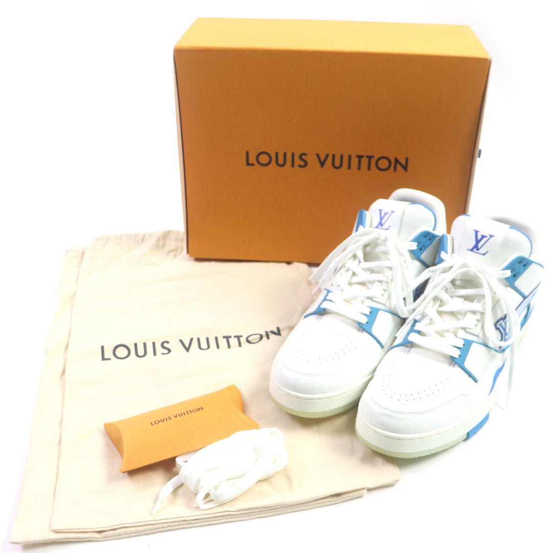 LOUIS VUITTON High cut sneakers leather Two-tone (white) LV trainer line 9