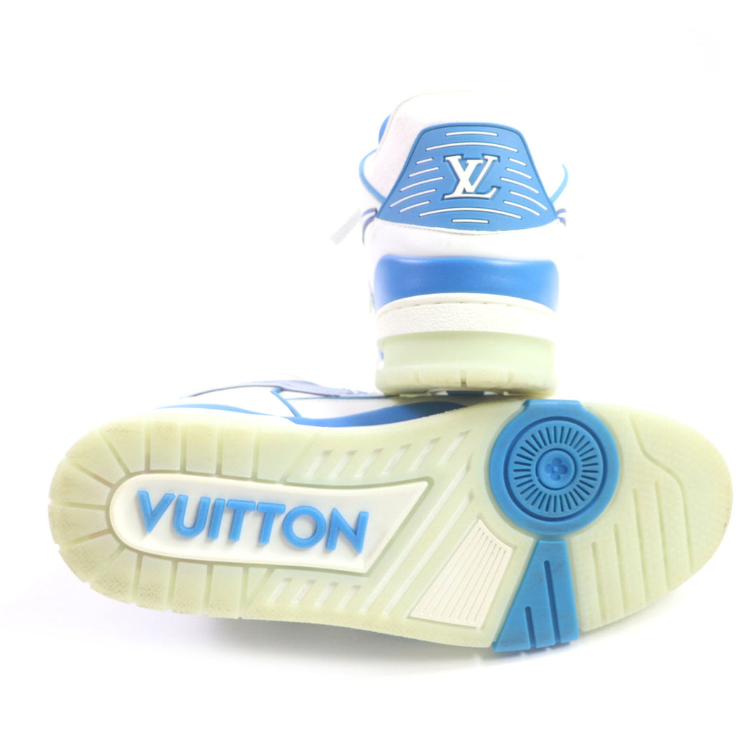 LOUIS VUITTON High cut sneakers leather Two-tone (white) LV trainer line 9