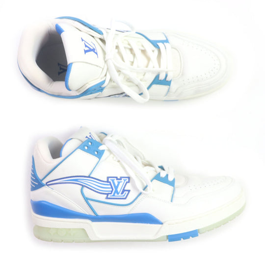 LOUIS VUITTON High cut sneakers leather Two-tone (white) LV trainer line 9
