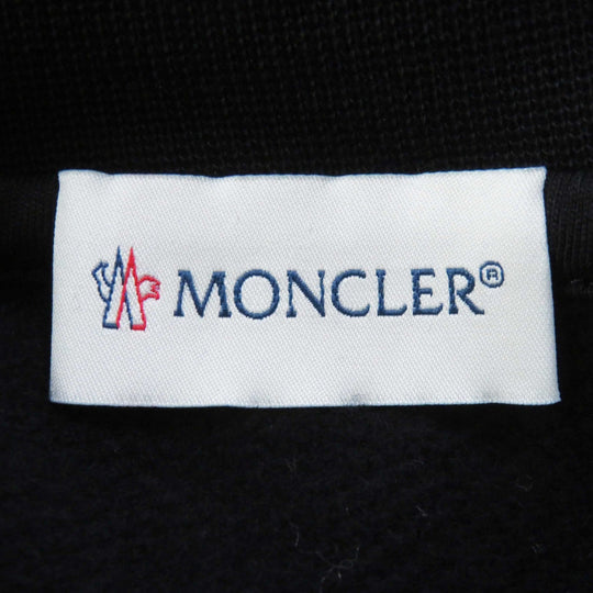 MONCLER sweat Outer fabric: 91% cotton, Outer fabric: 9% nylon, Part: Rib: 98% cotton, 2% polyurethane Other fabric: 85% polyester, 15% nylon Embroidery: 100% polyester black FELPA Women S Used Authentic