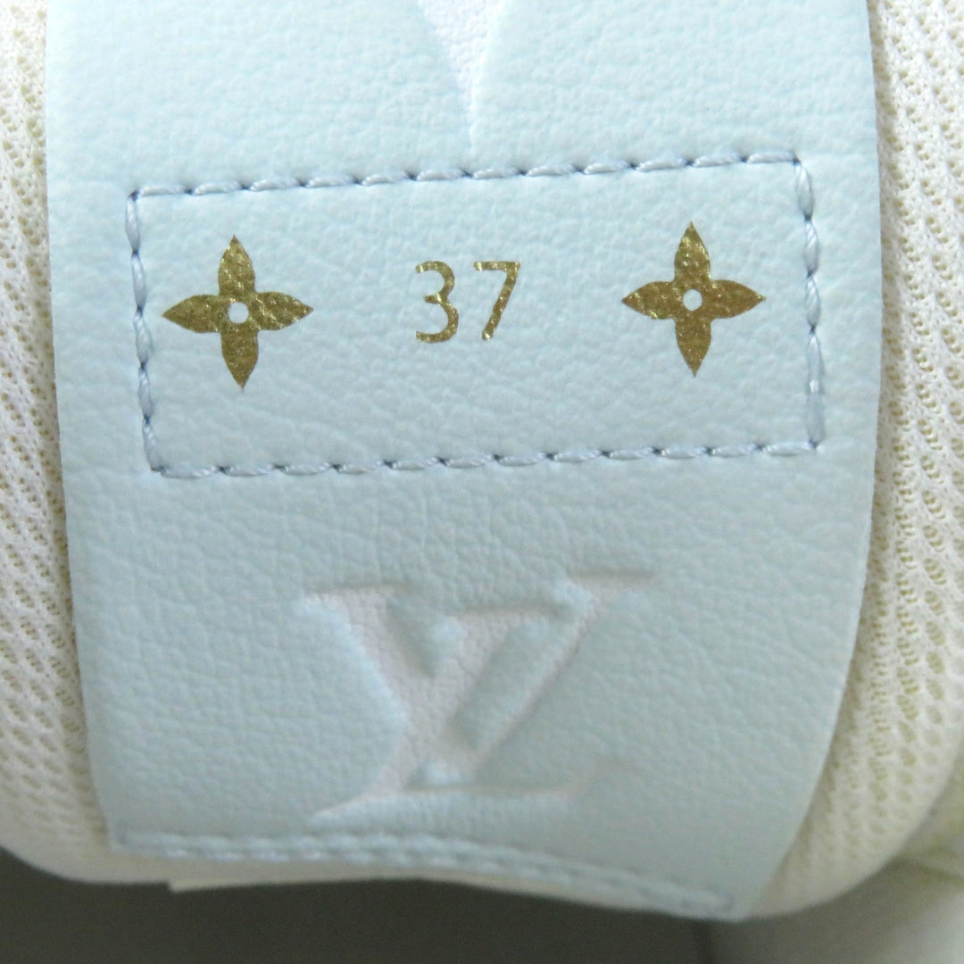 LOUIS VUITTON Low cut sneakers 1AA16X Leather x fabric pink Charlie Line Women 37 Used Authentic
