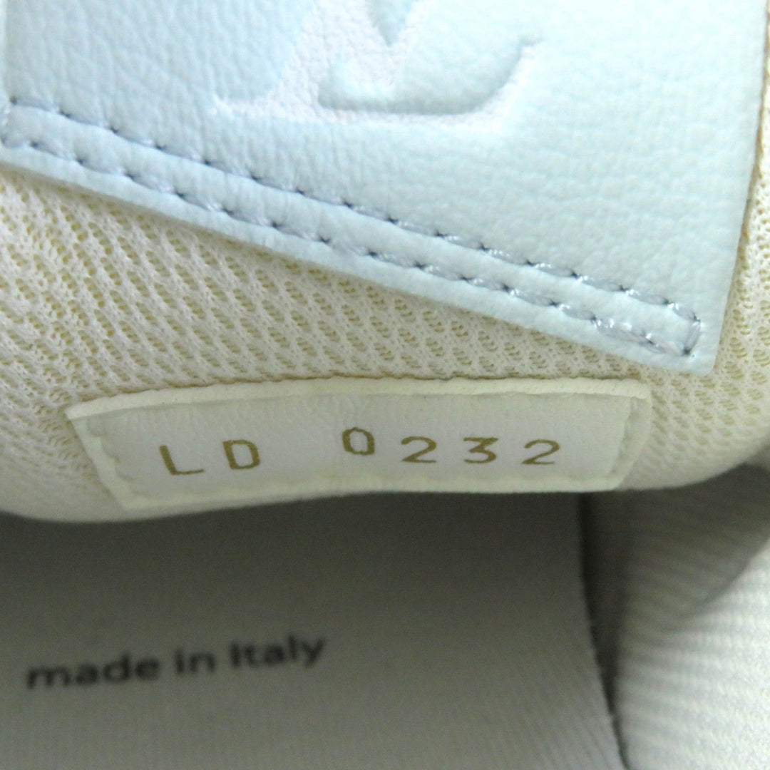 LOUIS VUITTON Low cut sneakers 1AA16X Leather x fabric pink Charlie Line Women 37 Used Authentic