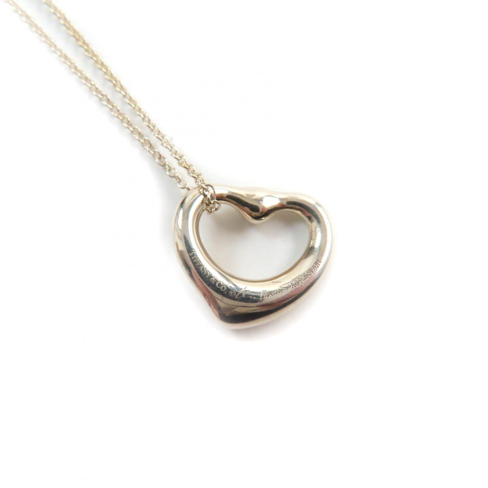 TIFFANY&Co. Necklace Main: AG925, Part: Pink sapphire Silver pink Elsa Peretti Open Heart Pendant Women Used Authentic