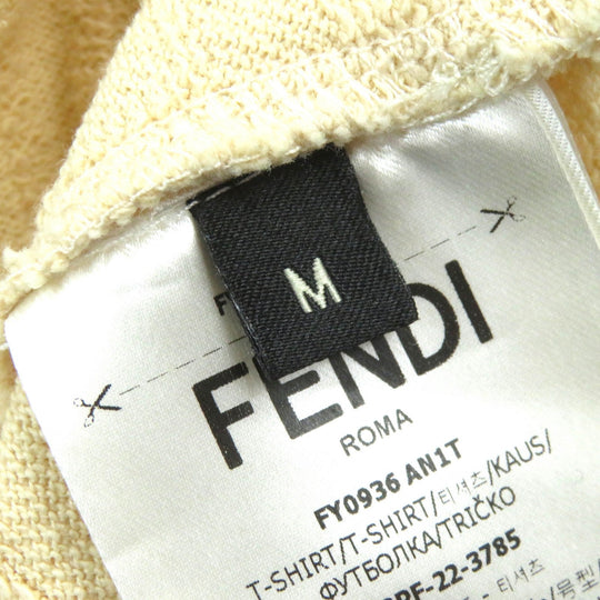 FENDI Short sleeve T-shirt FY0936 Main: 100% cotton beige mens M Used Authentic