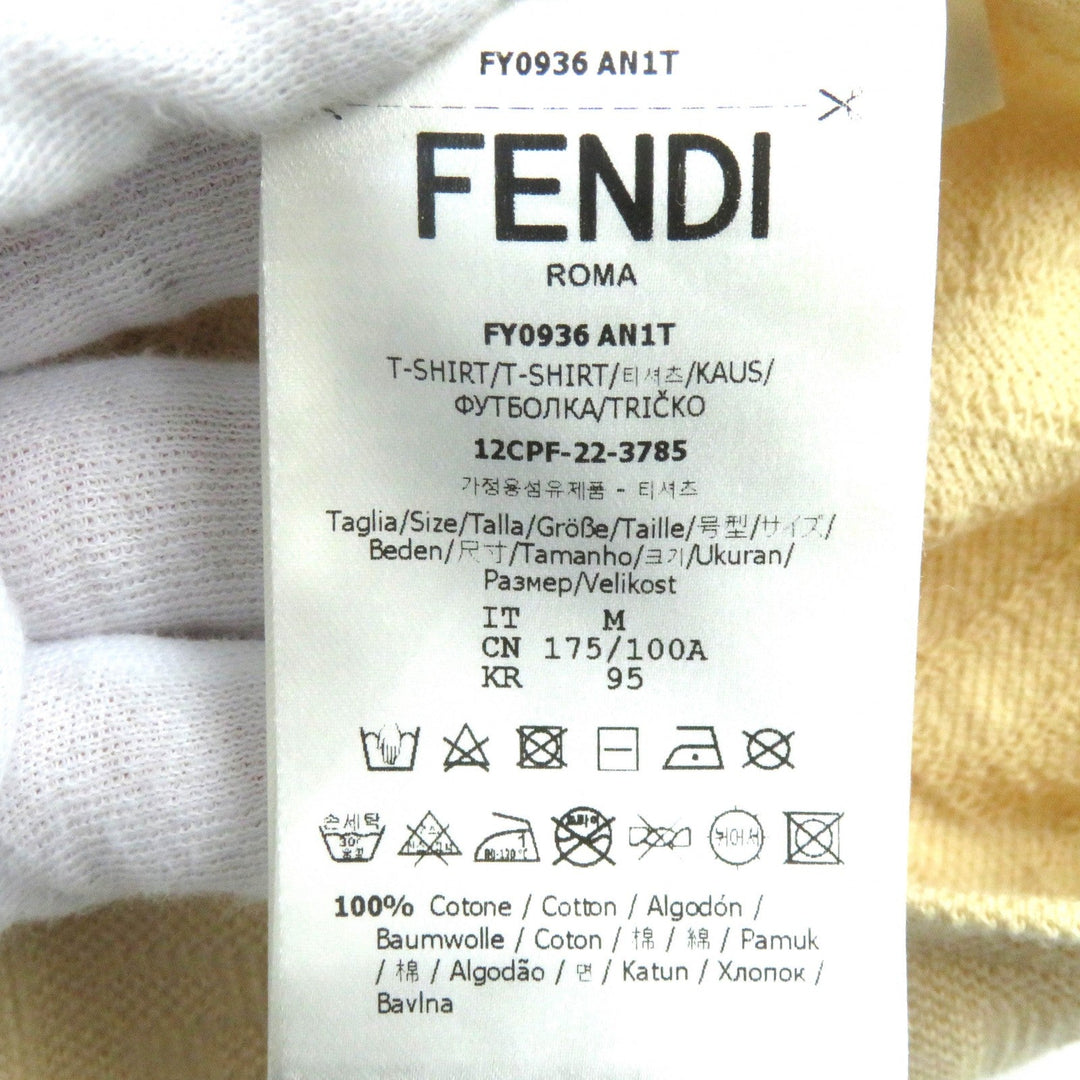 FENDI Short sleeve T-shirt FY0936 Main: 100% cotton beige mens M Used Authentic