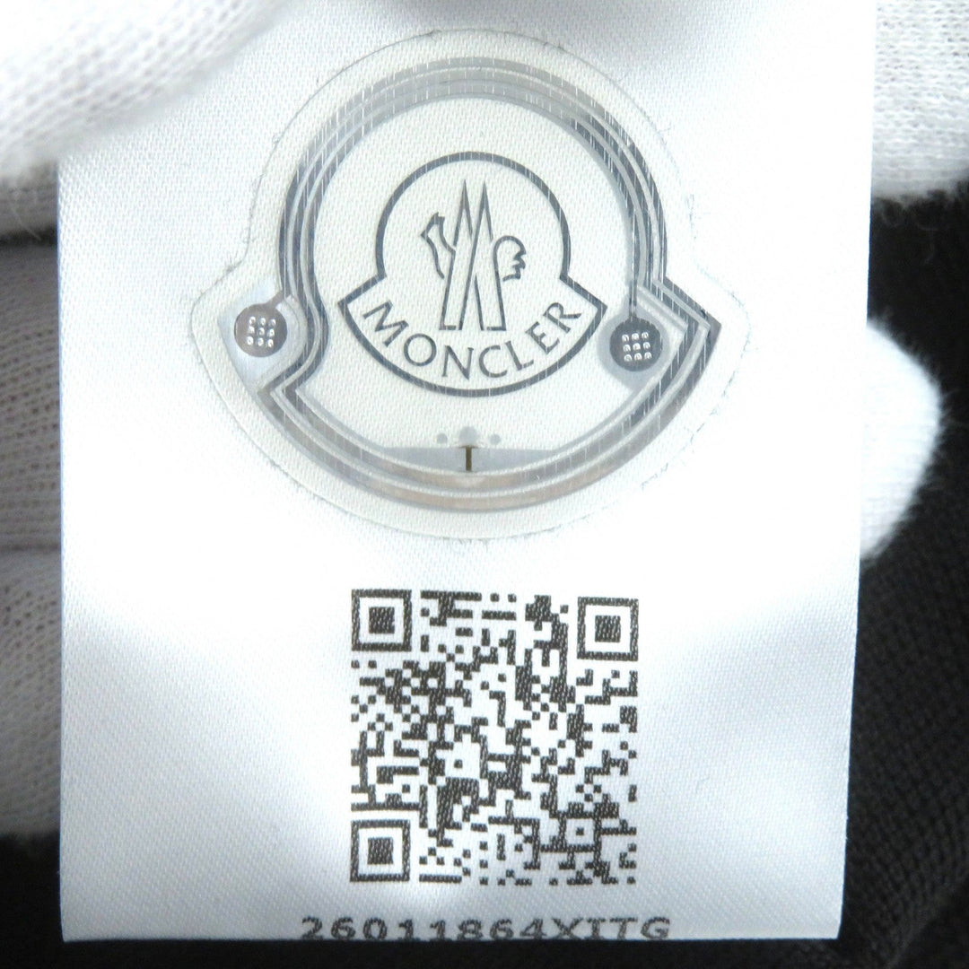 MONCLER Long sleeve polo shirt Main: 100% cotton, Rib: 100% cotton black MAGLIA POLO MANICA LUNGA mens S Used Authentic