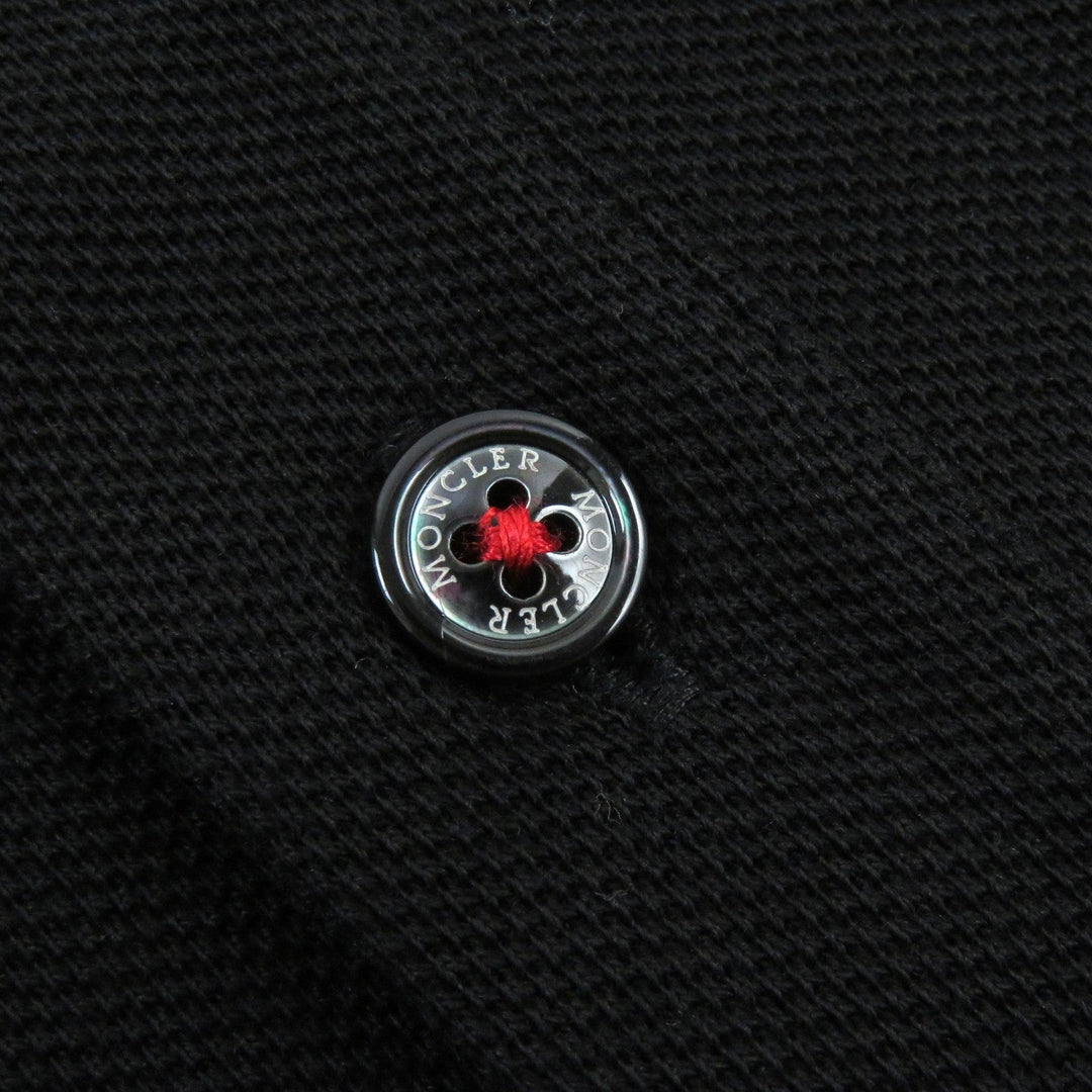 MONCLER Long sleeve polo shirt Main: 100% cotton, Rib: 100% cotton black MAGLIA POLO MANICA LUNGA mens S Used Authentic