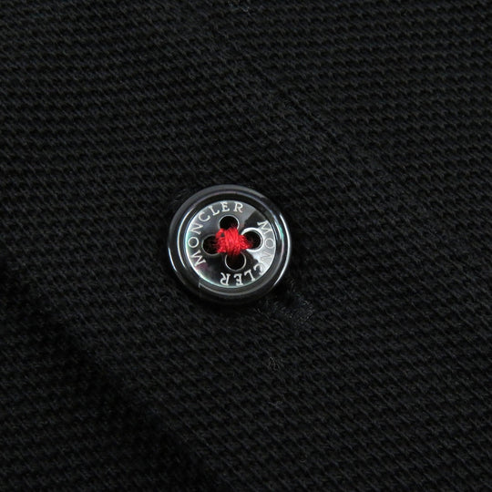 MONCLER Long sleeve polo shirt Main: 100% cotton, Rib: 100% cotton black MAGLIA POLO MANICA LUNGA mens S Used Authentic