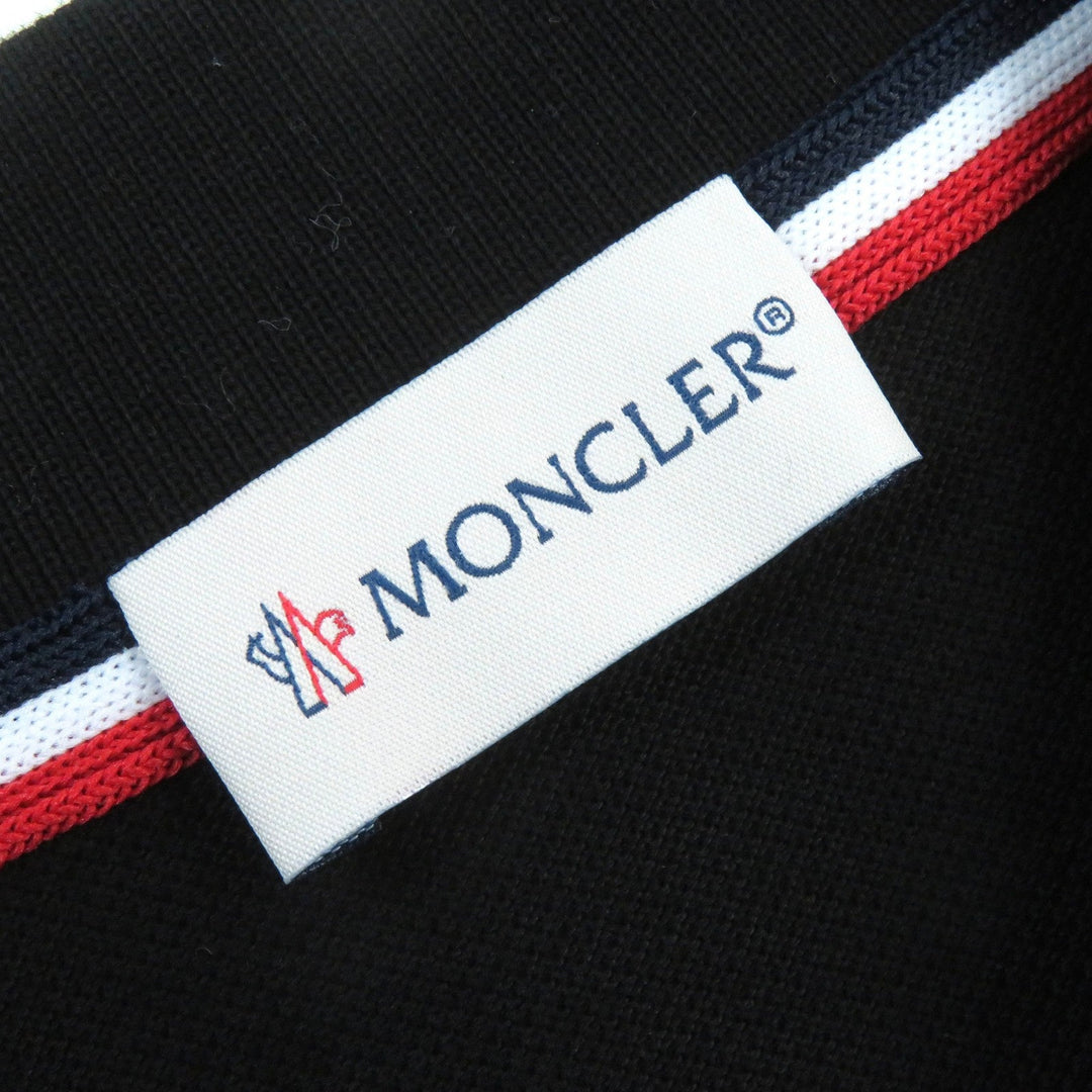 MONCLER Long sleeve polo shirt Main: 100% cotton, Rib: 100% cotton black MAGLIA POLO MANICA LUNGA mens S Used Authentic