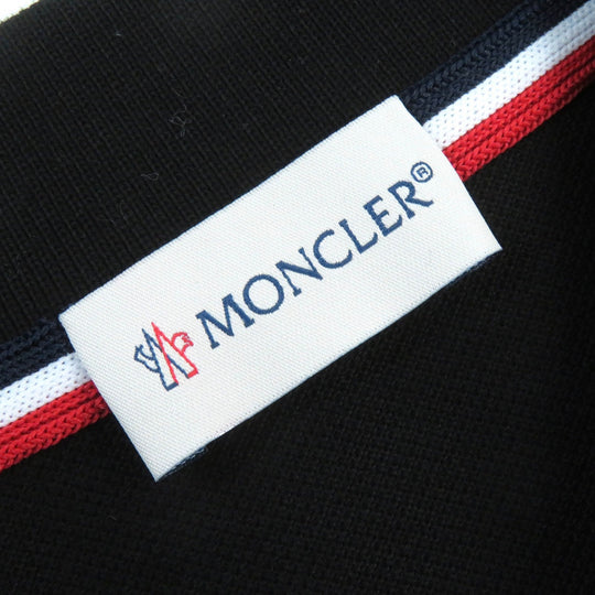 MONCLER Long sleeve polo shirt Main: 100% cotton, Rib: 100% cotton black MAGLIA POLO MANICA LUNGA mens S Used Authentic