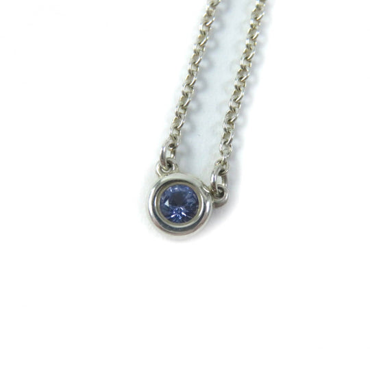 TIFFANY&Co. Necklace Main: AG925, Part: Tanzanite Silver blue Elsa Peretti Color by the Yard Tanzanite Pendant Women Used Authentic