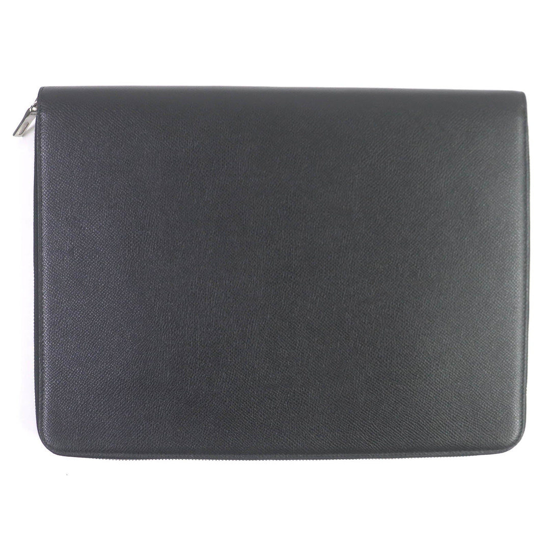 BALLY Clutch bag leather black BARABINO mens Used Authentic